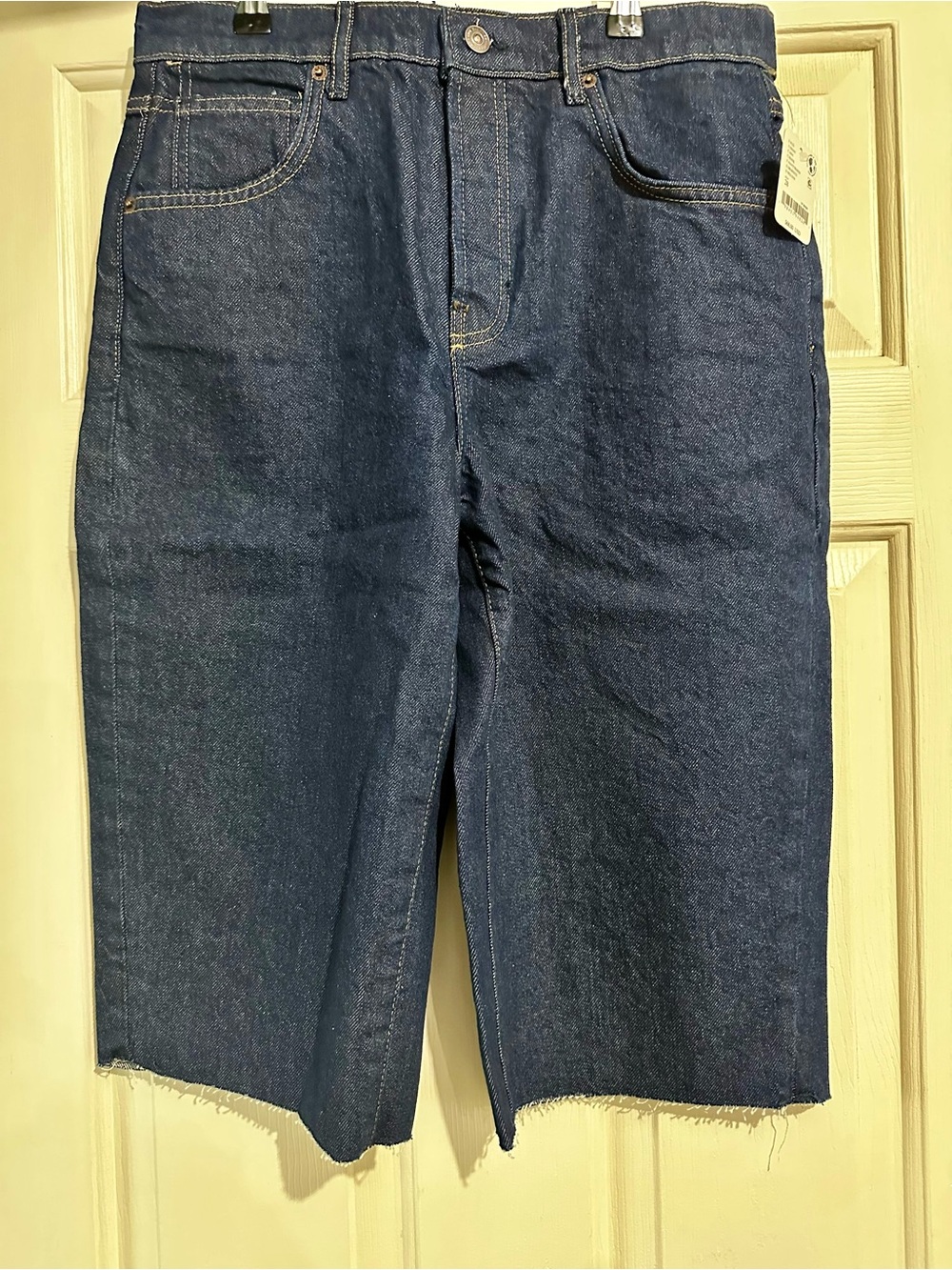 We The Free Dark Blue Denim Shorts